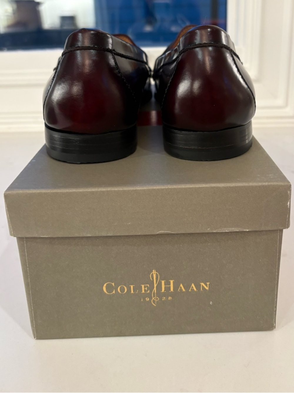 NWT Cole Haan Men’s Burgundy Leather Pinch Penny Loafer. Size 11. - Picture 4 of 9
